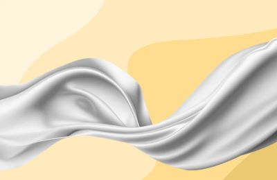 Satin stof hen over grafisk baggrund